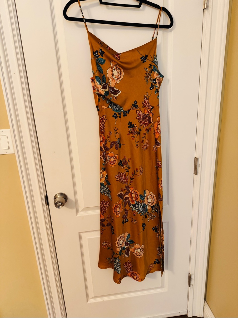 Petal & Pup Mustard Floral Slip Maxi Dress